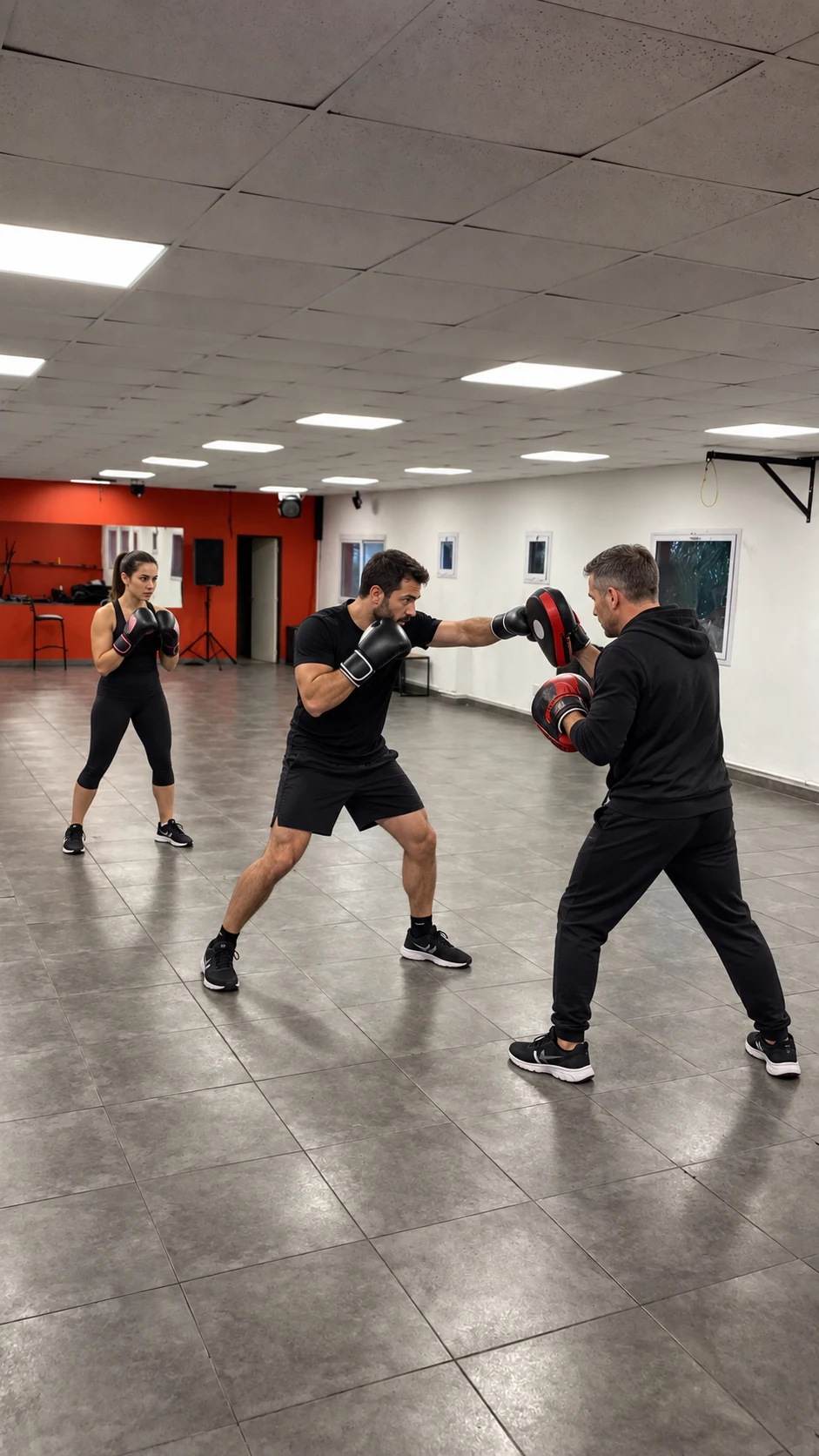 Escena ilustrativa de boxeo sobre una foto real del complejo
